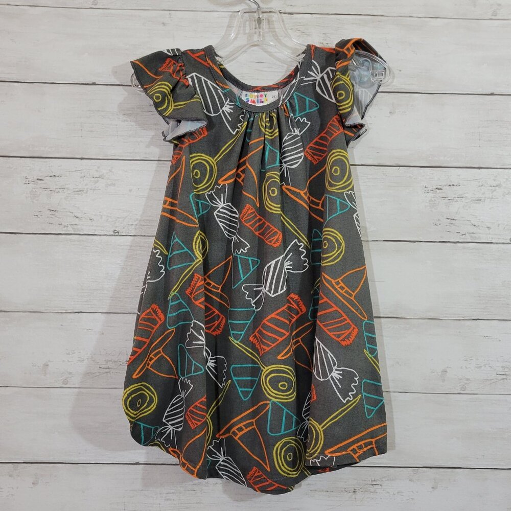 Dot Dot Smile Baby Girl Dress Halloween Candy Witch Hat Nightgown Size 2T